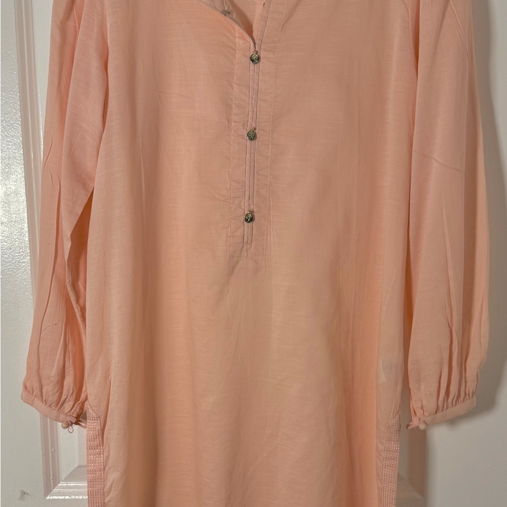 Peach Long Sleeves Casual Kameez